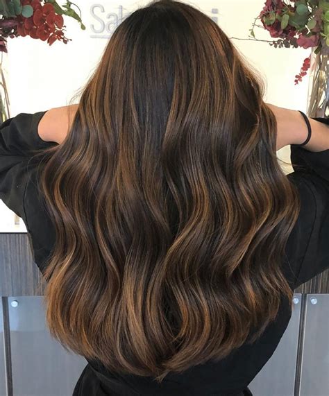 light brown highlights on black hair